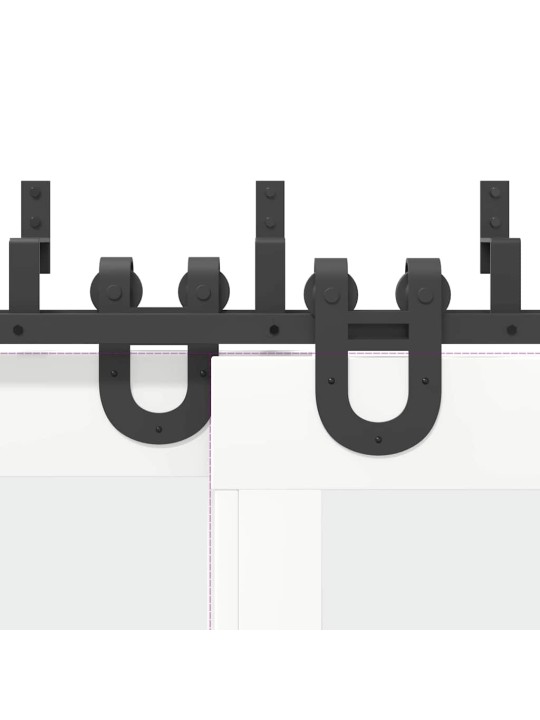 Liukuovi Hardware Kit 400 cm Teräs Musta