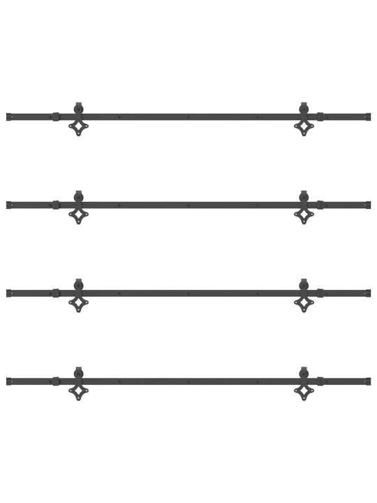 Liukuovi Hardware Kit 427 cm Teräs Musta