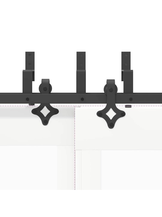 Liukuovi Hardware Kit 427 cm Teräs Musta