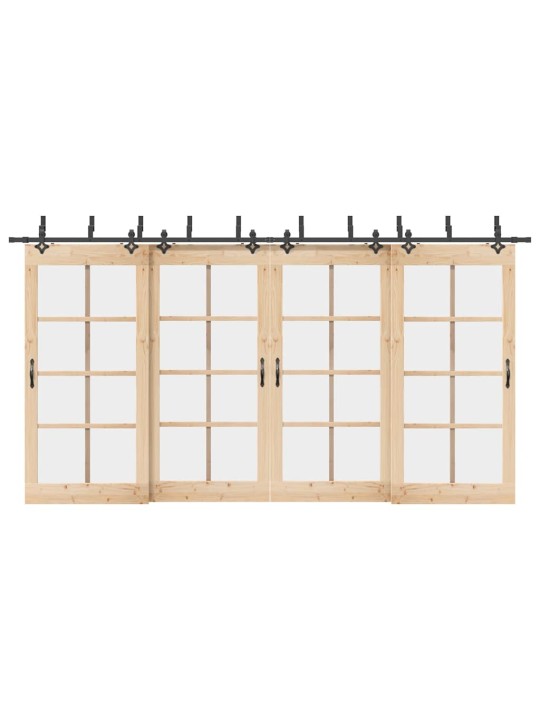 Liukuovi Hardware Kit 427 cm Teräs Musta