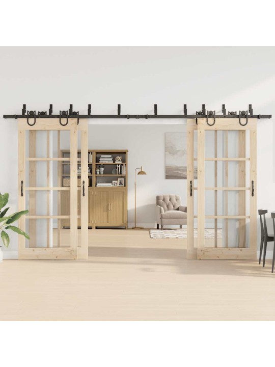 Liukuovi Hardware Kit 400 cm Teräs Musta