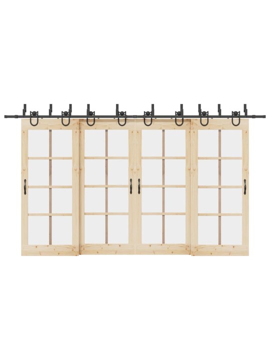 Liukuovi Hardware Kit 400 cm Teräs Musta