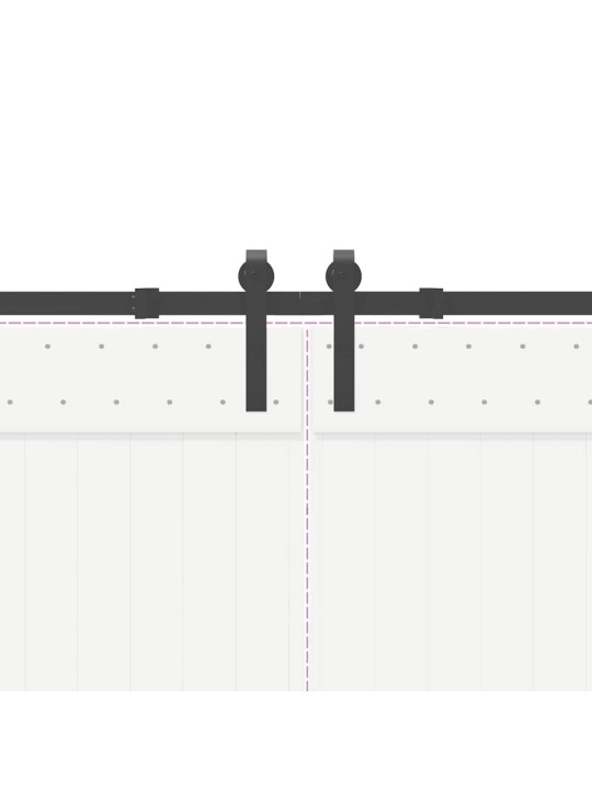 Liukuovi Hardware Kit 427 cm Teräs Musta