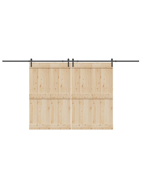 Liukuovi Hardware Kit 427 cm Teräs Musta