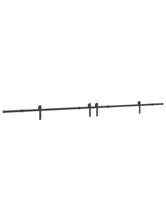 Liukuovi Hardware Kit 400 cm Teräs Musta