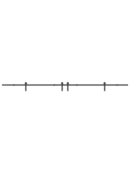 Liukuovi Hardware Kit 400 cm Teräs Musta