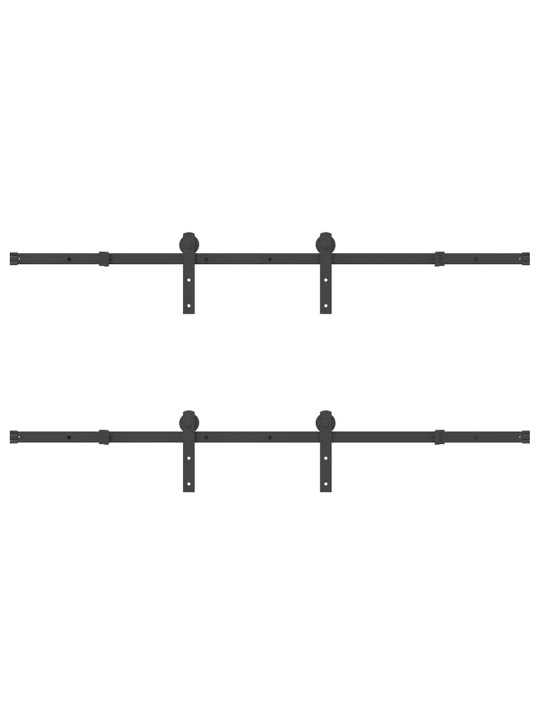 Liukuovi Hardware Kit 400 cm Teräs Musta