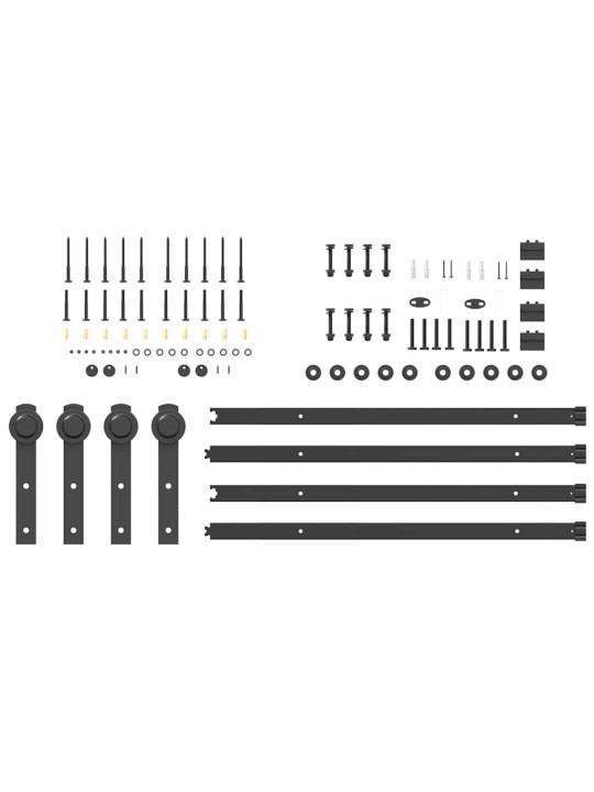 Liukuovi Hardware Kit 400 cm Teräs Musta