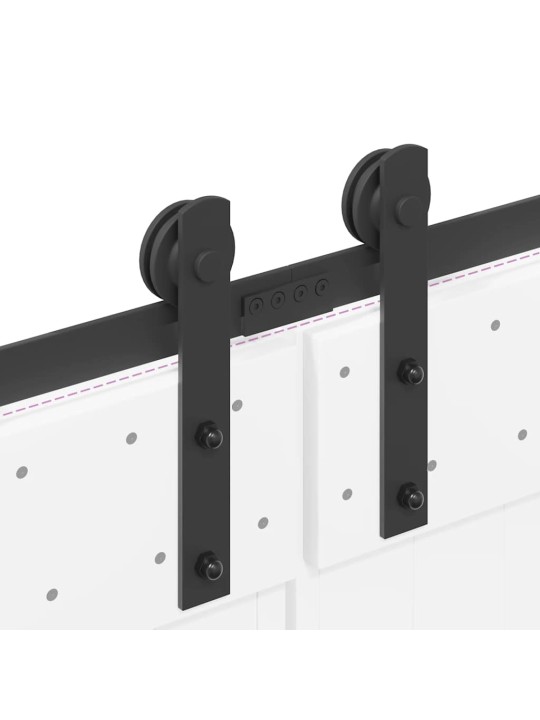 Liukuovi Hardware Kit 400 cm Teräs Musta