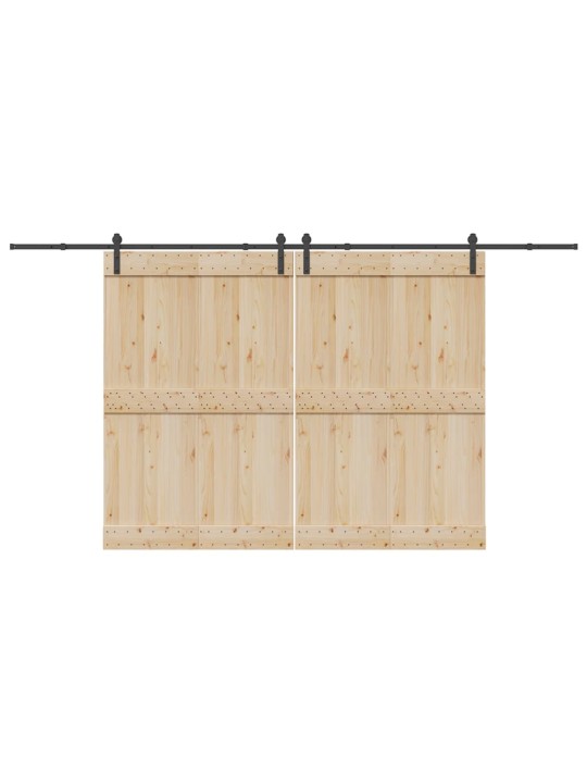 Liukuovi Hardware Kit 400 cm Teräs Musta