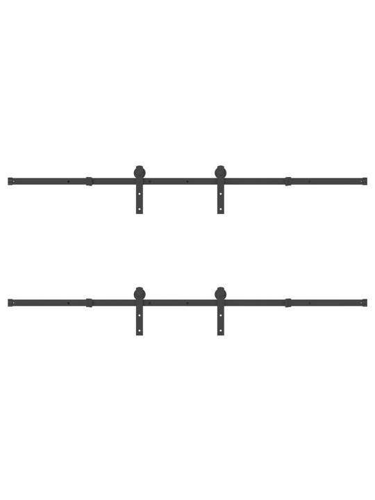 Liukuovi hardware kit 427 cm teräs musta