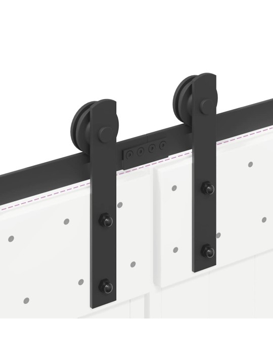 Liukuovi hardware kit 427 cm teräs musta