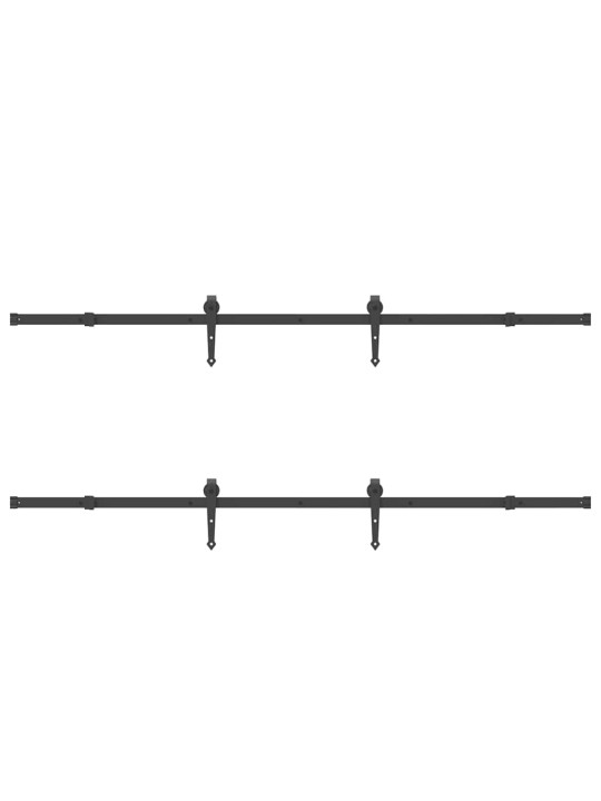 Liukuovi Hardware Kit 427 cm Teräs Musta