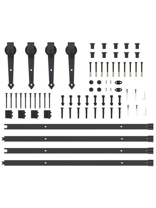 Liukuovi Hardware Kit 427 cm Teräs Musta
