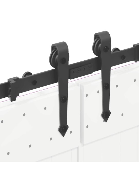 Liukuovi Hardware Kit 427 cm Teräs Musta