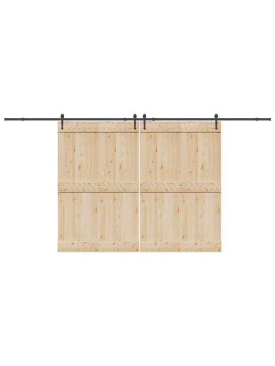 Liukuovi Hardware Kit 427 cm Teräs Musta