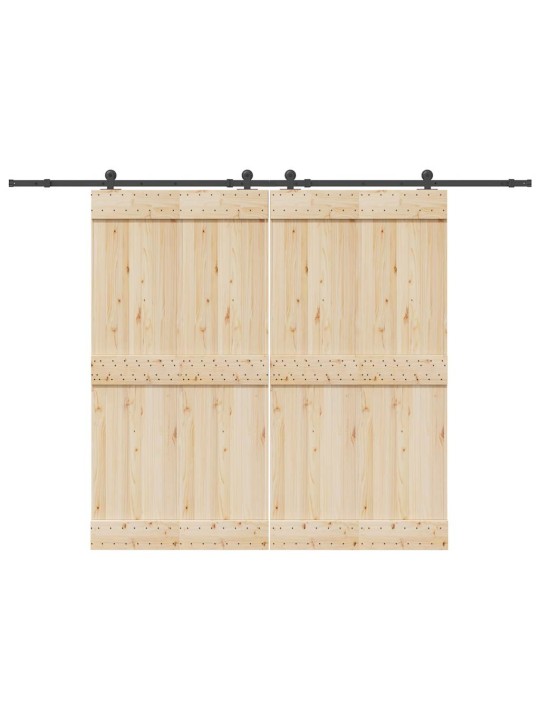 Liukuoven asennussarja teräs 305 cm musta
