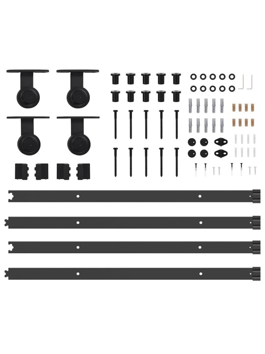Liukuovi Hardware Kit 427 cm Teräs Musta