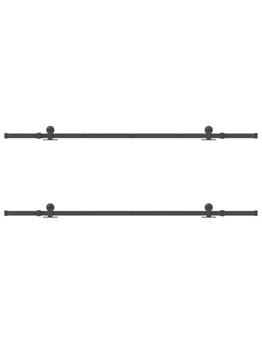 Liukuovi Hardware Kit 427 cm Teräs Musta