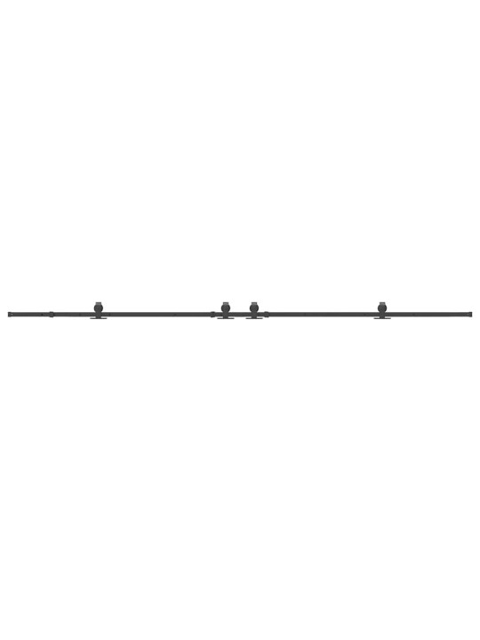 Liukuovi Hardware Kit 400 cm Teräs Musta
