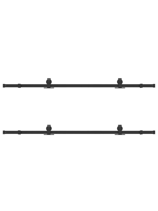 Liukuovi Hardware Kit 400 cm Teräs Musta