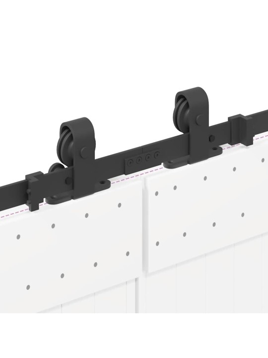 Liukuovi Hardware Kit 400 cm Teräs Musta