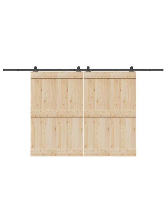Liukuovi Hardware Kit 400 cm Teräs Musta