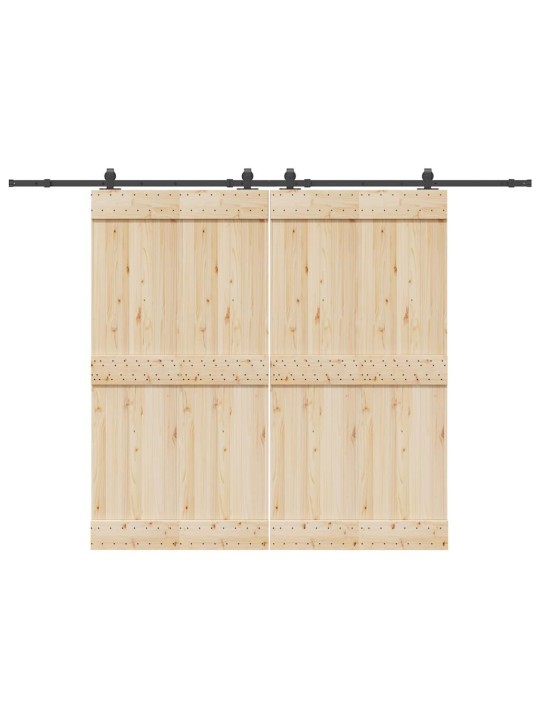 Liukuoven asennussarja teräs 305 cm musta