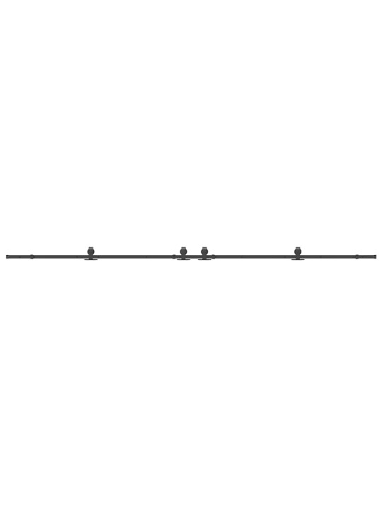 Liukuovi Hardware Kit 427 cm Teräs Musta