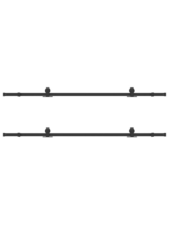 Liukuovi Hardware Kit 427 cm Teräs Musta