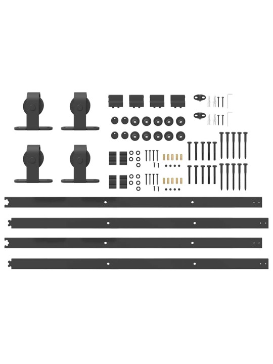 Liukuovi Hardware Kit 427 cm Teräs Musta