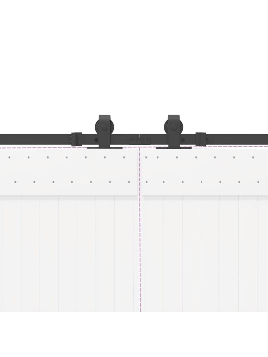 Liukuovi Hardware Kit 427 cm Teräs Musta