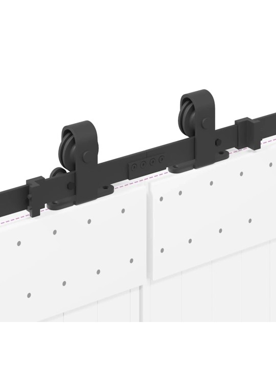 Liukuovi Hardware Kit 427 cm Teräs Musta