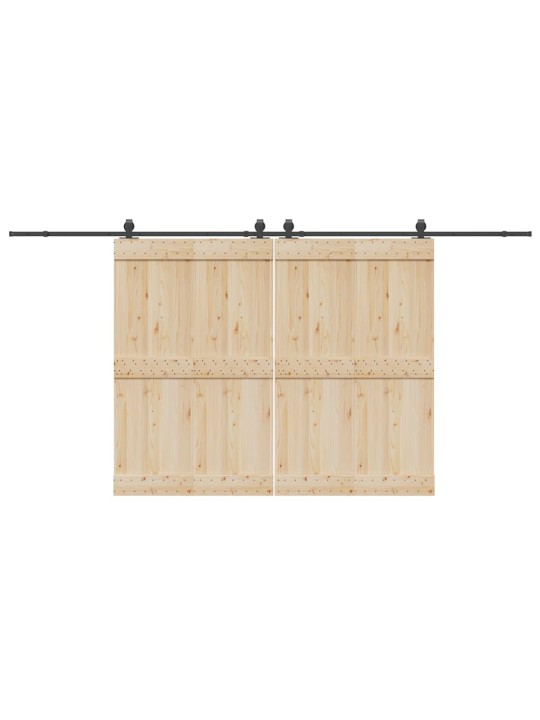 Liukuovi Hardware Kit 427 cm Teräs Musta