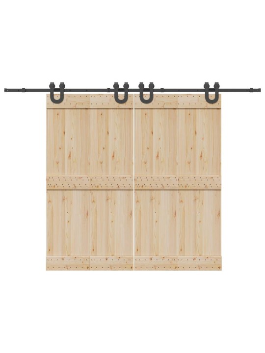 Liukuoven asennussarja teräs 366 cm musta