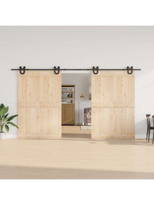 Liukuovi hardware kit 400 cm teräs musta