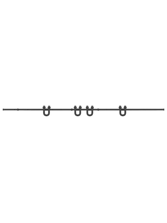 Liukuovi hardware kit 400 cm teräs musta
