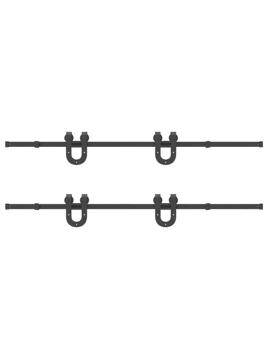 Liukuovi hardware kit 400 cm teräs musta