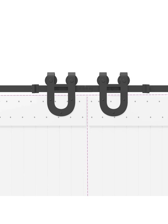 Liukuovi hardware kit 400 cm teräs musta