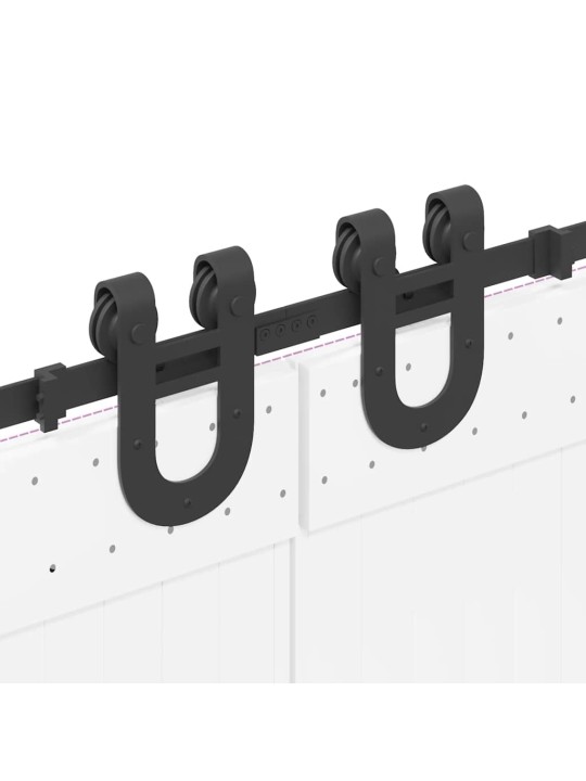 Liukuovi hardware kit 400 cm teräs musta
