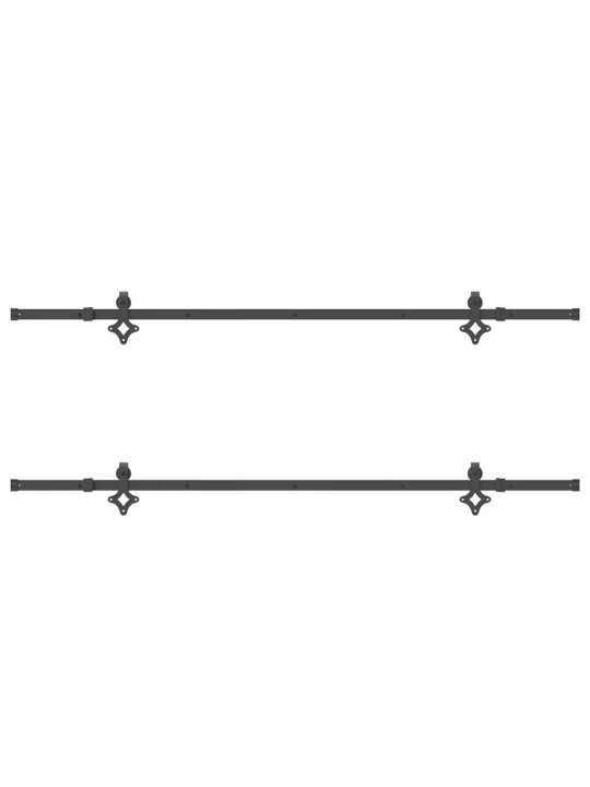 Liukuovi Hardware Kit 427 cm Teräs Musta
