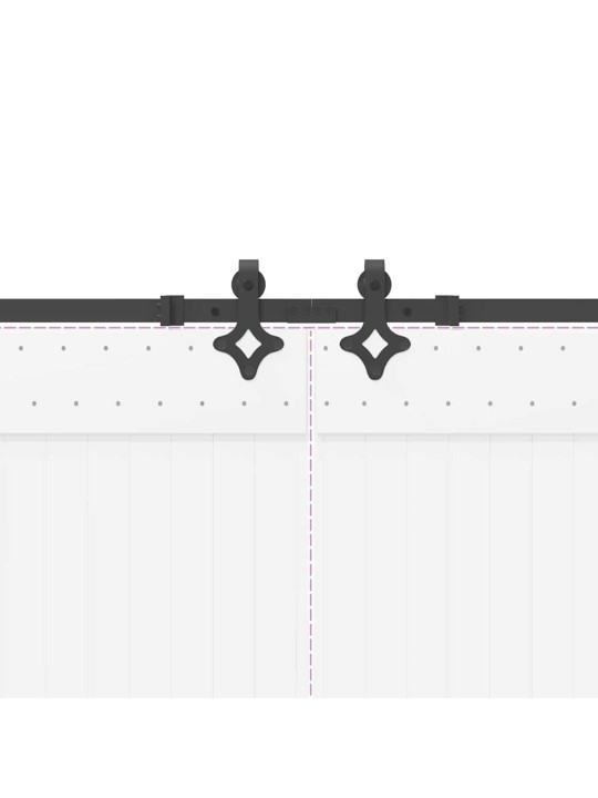 Liukuovi Hardware Kit 427 cm Teräs Musta