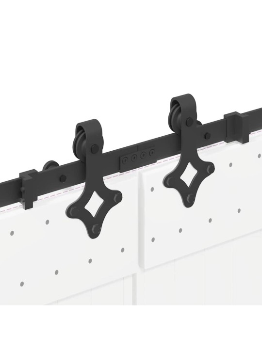 Liukuovi Hardware Kit 427 cm Teräs Musta