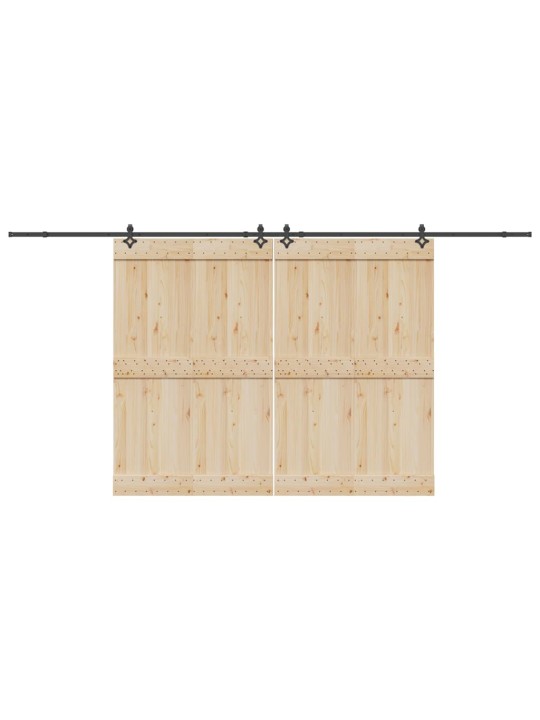 Liukuovi Hardware Kit 427 cm Teräs Musta
