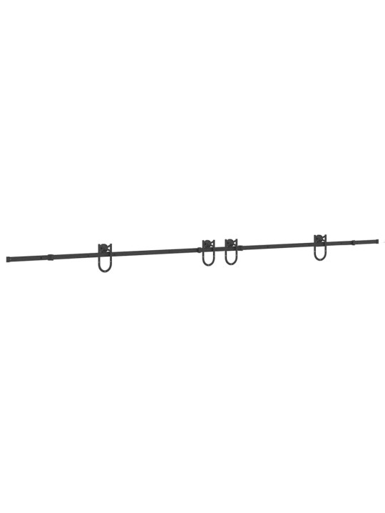 Liukuovi Hardware Kit 400 cm Teräs Musta