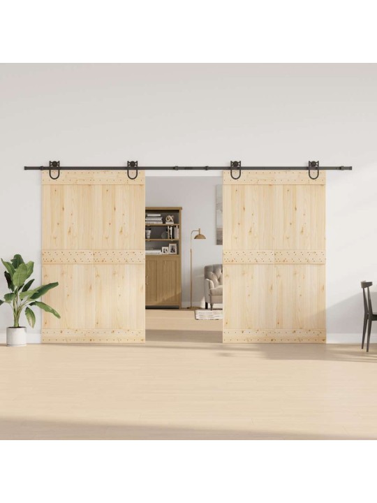 Liukuovi Hardware Kit 400 cm Teräs Musta