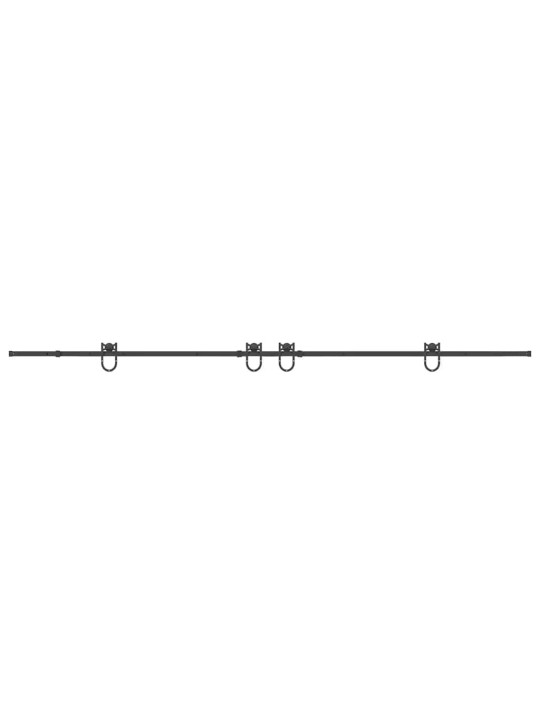 Liukuovi Hardware Kit 400 cm Teräs Musta