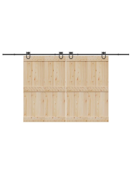 Liukuovi Hardware Kit 400 cm Teräs Musta