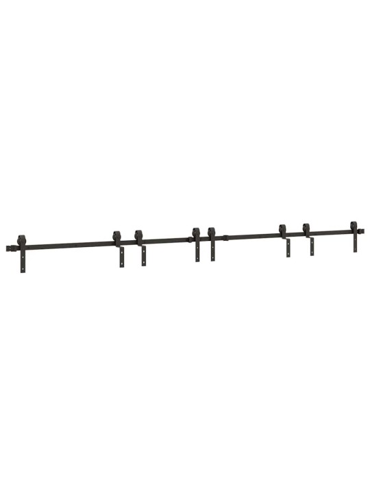 Liukuoven asennussarja teräs 366 cm musta