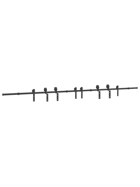Liukuovi Hardware Kit 400 cm Teräs Musta